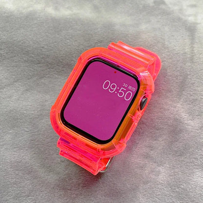 Pink Transparent Case+Strap - ShieldMyiPhone