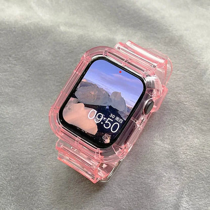 Pink Transparent Case+Strap - ShieldMyiPhone