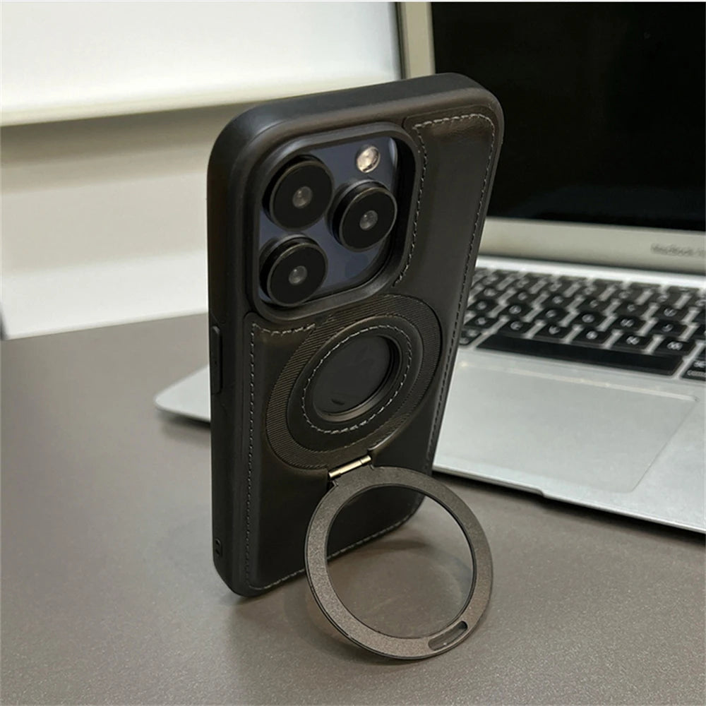 Luxury Leather Stand Case - ShieldMyiPhone